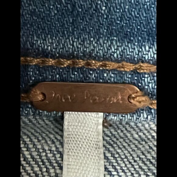 Free People front snap jean skirt - Picture 5 of 7